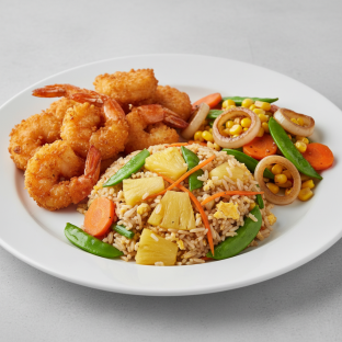 Coconut Shrimp, Pineapple Thai Fried Rice, Thai Vegetable Stir Fry