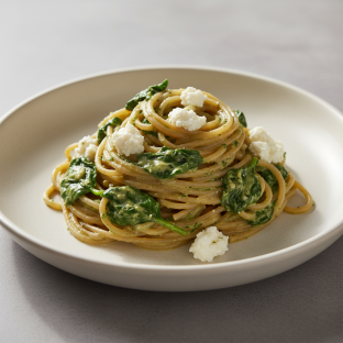 Spaghetti With Spinach Ricotta