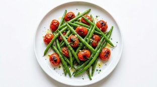 Haricot Vert with Cherry Tomatoes and Shallots