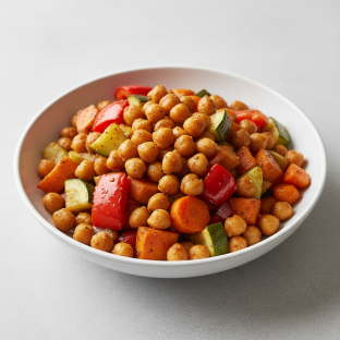 Meal Salad — Chickpea and Roasted Veggie Salad (small)
