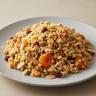 Meal Salad — Couscous Salad, Almonds and Dried Fruit (small)