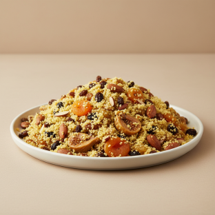 Meal Salad — Couscous Salad, Almonds and Dried Fruit (large)