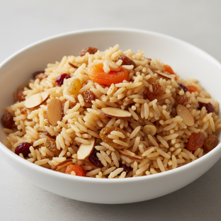 Meal Salad — Basmati Rice Salad, Almonds and Dried Fruit (small)