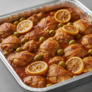 Tagine — Chicken With Preserved Lemons and Green Olives (half Pan)