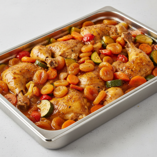 Tagine — Chicken With Mixed Veggies and Apricot Sauce (full Pan)