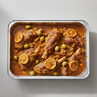 Tagine — Lamb With Preserved Lemons and Green Olives (half Pan)