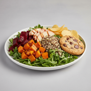 Earth Bowl Salad with Chips and Cookie