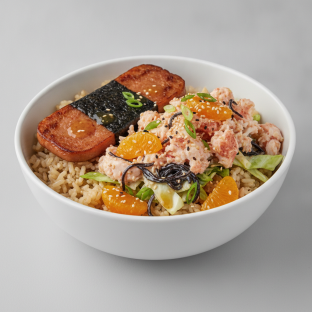 Luxe Lobster Bowl Combo (Regular) — Brown Rice / Garlic Spam Musubi