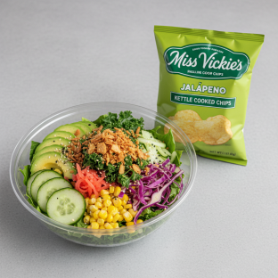 Avocado Salad Bowl Combo (Regular) — Mixed Greens / Miss Vickie's Jalapeno Kettle Cooked Potato Chips