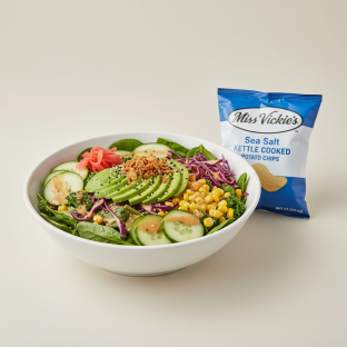 Avocado Salad Bowl Combo (Regular) — Mixed Greens / Miss Vickie's Sea Salt Kettle Cooked Potato Chips