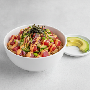 Gluten Free Spicy Ahi Bowl Combo (Regular) — Brown Rice / Side of Avocado