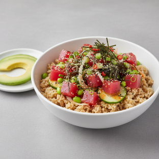 Gluten Free Hawaiian Ahi Bowl Combo (Regular) — Brown Rice / Side of Avocado