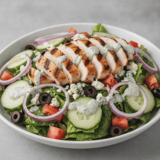 Garden Salad - Blue Cheese With Grilled Chicken Garden Salad - Blue Cheese With Grilled Chicken