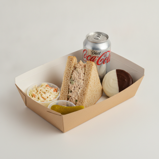 Sandwich Boxed Lunch — Tuna Salad Sandwich / Diet Soda Sandwich Boxed Lunch — Tuna Salad Sandwich / Diet Soda