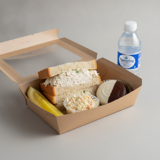 Sandwich Boxed Lunch — Zucker's Classic Whitefish Salad Sandwich / Bottled Water Sandwich Boxed Lunch — Zucker's Classic Whitefish Salad Sandwich / Bottled Water