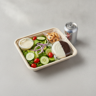 Garden Salad Boxed Lunch — Caesar Dressing / Black & White Cookie / Diet Soda Garden Salad Boxed Lunch — Caesar Dressing / Black & White Cookie / Diet Soda