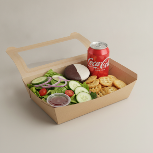 Garden Salad Boxed Lunch — Raspberry Vinaigrette / Black & White Cookie / Regular Soda Garden Salad Boxed Lunch — Raspberry Vinaigrette / Black & White Cookie / Regular Soda