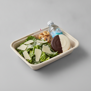 Caesar Salad Boxed Lunch — Black & White Cookie / Bottled Water Caesar Salad Boxed Lunch — Black & White Cookie / Bottled Water