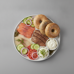 Smoked Salmon Platter - Eastern Nova Scotia Salmon, Gravlax and Pastrami Salmon