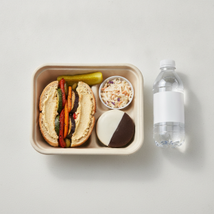 Sandwich Boxed Lunch — The Veggie Sandwich / Bottled Water Sandwich Boxed Lunch — The Veggie Sandwich / Bottled Water