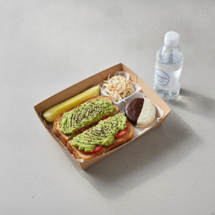 Sandwich Boxed Lunch — The Avocado Toast Sandwich / Bottled Water Sandwich Boxed Lunch — The Avocado Toast Sandwich / Bottled Water