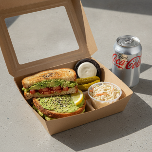 Sandwich Boxed Lunch — The Avocado Toast Sandwich / Diet Soda Sandwich Boxed Lunch — The Avocado Toast Sandwich / Diet Soda