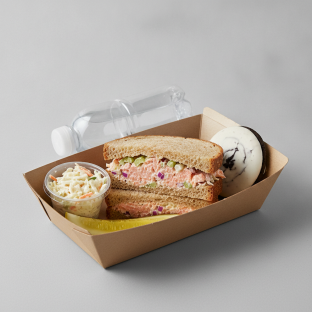 Sandwich Boxed Lunch — Salmon Salad Sandwich / Bottled Water Sandwich Boxed Lunch — Salmon Salad Sandwich / Bottled Water