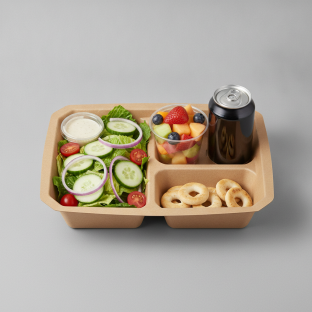 Garden Salad Boxed Lunch — Caesar Dressing / Fruit Cup / Regular Soda Garden Salad Boxed Lunch — Caesar Dressing / Fruit Cup / Regular Soda