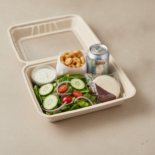 Garden Salad Boxed Lunch — Blue Cheese Dressing / Black & White Cookie / Diet Soda Garden Salad Boxed Lunch — Blue Cheese Dressing / Black & White Cookie / Diet Soda