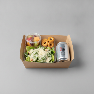 Caesar Salad Boxed Lunch — Fruit Cup / Diet Soda Caesar Salad Boxed Lunch — Fruit Cup / Diet Soda