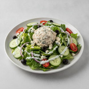 Garden Salad - Blue Cheese With Chicken Salad Garden Salad - Blue Cheese With Chicken Salad