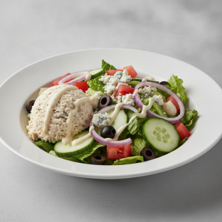 Garden Salad - Blue Cheese With Tuna Salad Garden Salad - Blue Cheese With Tuna Salad