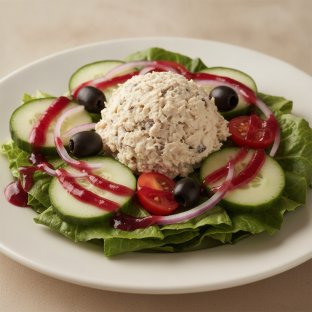 Garden Salad - Raspberry Vinaigrette With Chicken Salad Garden Salad - Raspberry Vinaigrette With Chicken Salad
