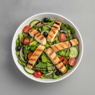 Garden Salad - Balsamic With Grilled Chicken Garden Salad - Balsamic With Grilled Chicken