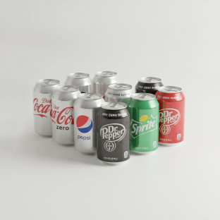 Assorted Individual Diet Sodas Assorted Individual Diet Sodas