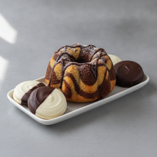 Black and White Russian Coffee Cake Platter (Small) Black and White Russian Coffee Cake Platter (Small)
