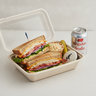 Sandwich Boxed Lunch — The Chelsea Club / Regular Soda