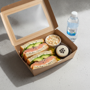 Sandwich Boxed Lunch — The Flatiron Sandwich / Bottled Water