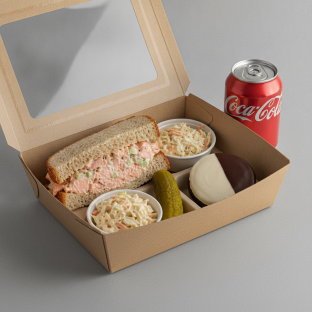 Sandwich Boxed Lunch — Salmon Salad Sandwich / Regular Soda
