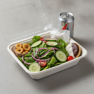 Garden Salad Boxed Lunch — Red Wine Vinaigrette / Black & White Cookie / Regular Soda