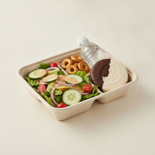 Garden Salad Boxed Lunch — Russian Dressing / Black & White Cookie / Bottled Water