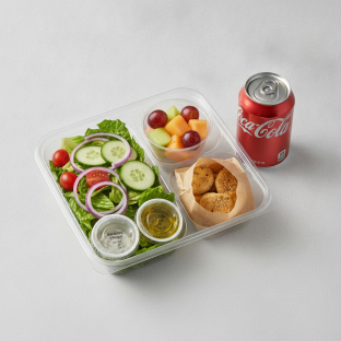 Garden Salad Boxed Lunch — Balsamic Vinegar & Olive Oil / Fruit Cup / Regular Soda