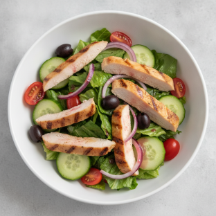 Garden Salad - Red Wine Vinaigrette With Grilled Chicken