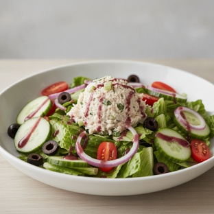Garden Salad - Red Wine Vinaigrette With Chicken Salad