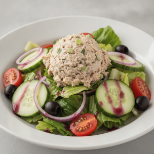 Garden Salad - Red Wine Vinaigrette With Tuna Salad