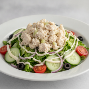 Garden Salad - Caesar With Chicken Salad