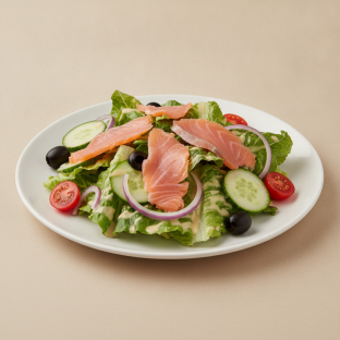 Garden Salad - Caesar With Smoked Salmon