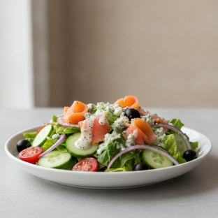 Garden Salad - Blue Cheese With Smoked Salmon