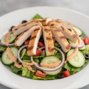 Garden Salad - Russian With Grilled Chicken