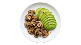 Vegan Mushrooms and Avocado